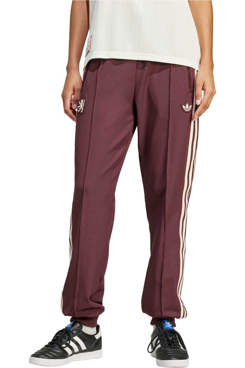 adidas pantalones largos futbol O.LYON 25 ICON TP W vista frontal