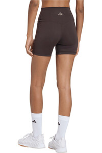adidas pantalones y mallas cortas fitness mujer 3 STRIPES STUDIO ALL ME vista trasera