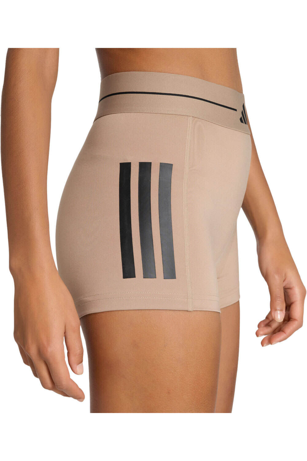 adidas pantalones y mallas cortas fitness mujer HYPERGLAM 3 STRIPES 03