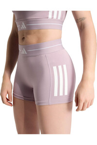 adidas pantalones y mallas cortas fitness mujer HYPERGLAM 3 STRIPES vista detalle