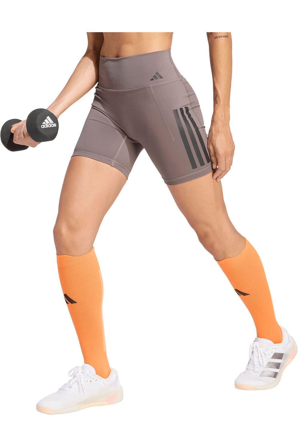 adidas pantalones y mallas cortas fitness mujer OPT 3S SHO L 7 vista frontal