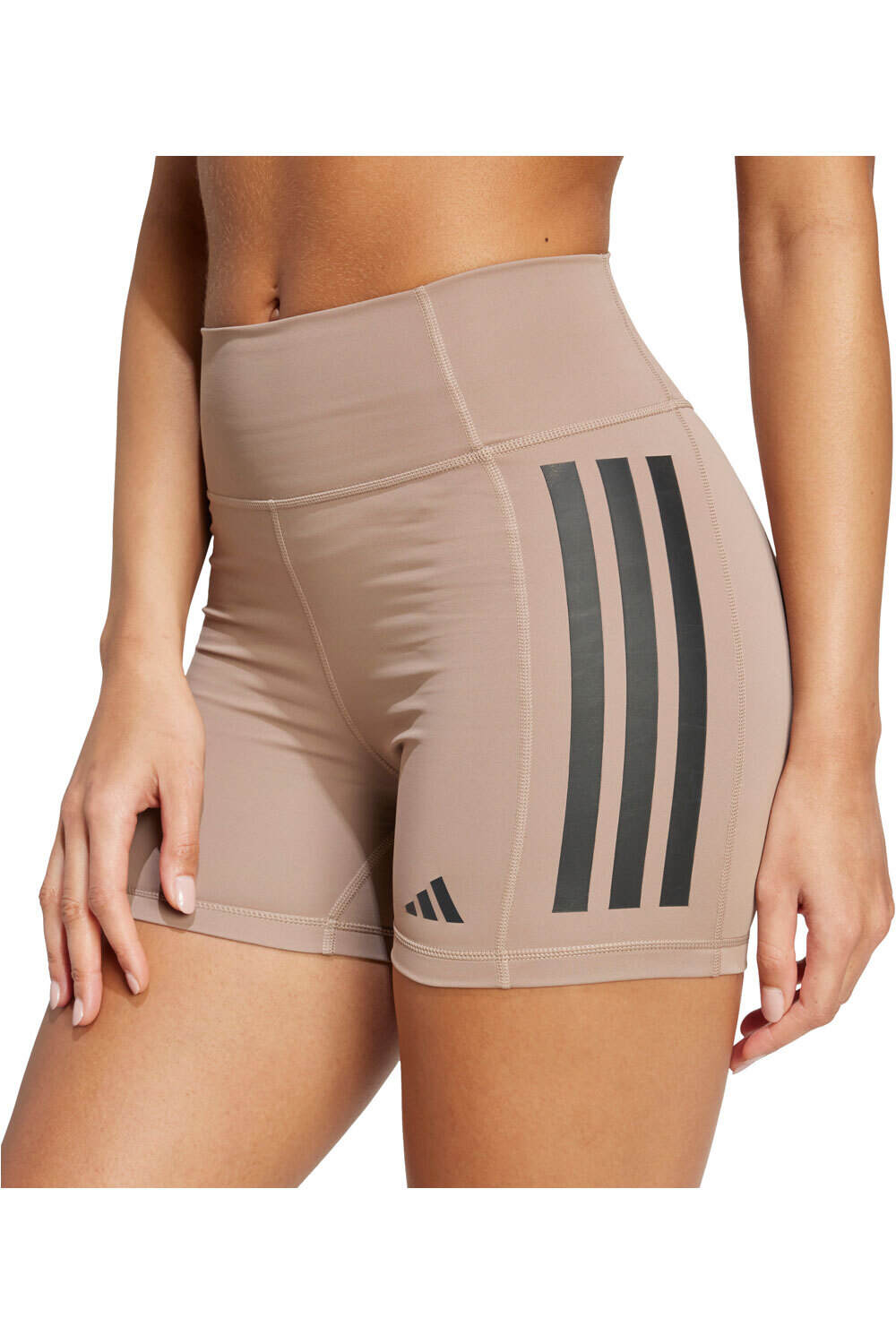 adidas pantalones y mallas cortas fitness mujer OPTIME 3 STRIPES 1/4 vista frontal