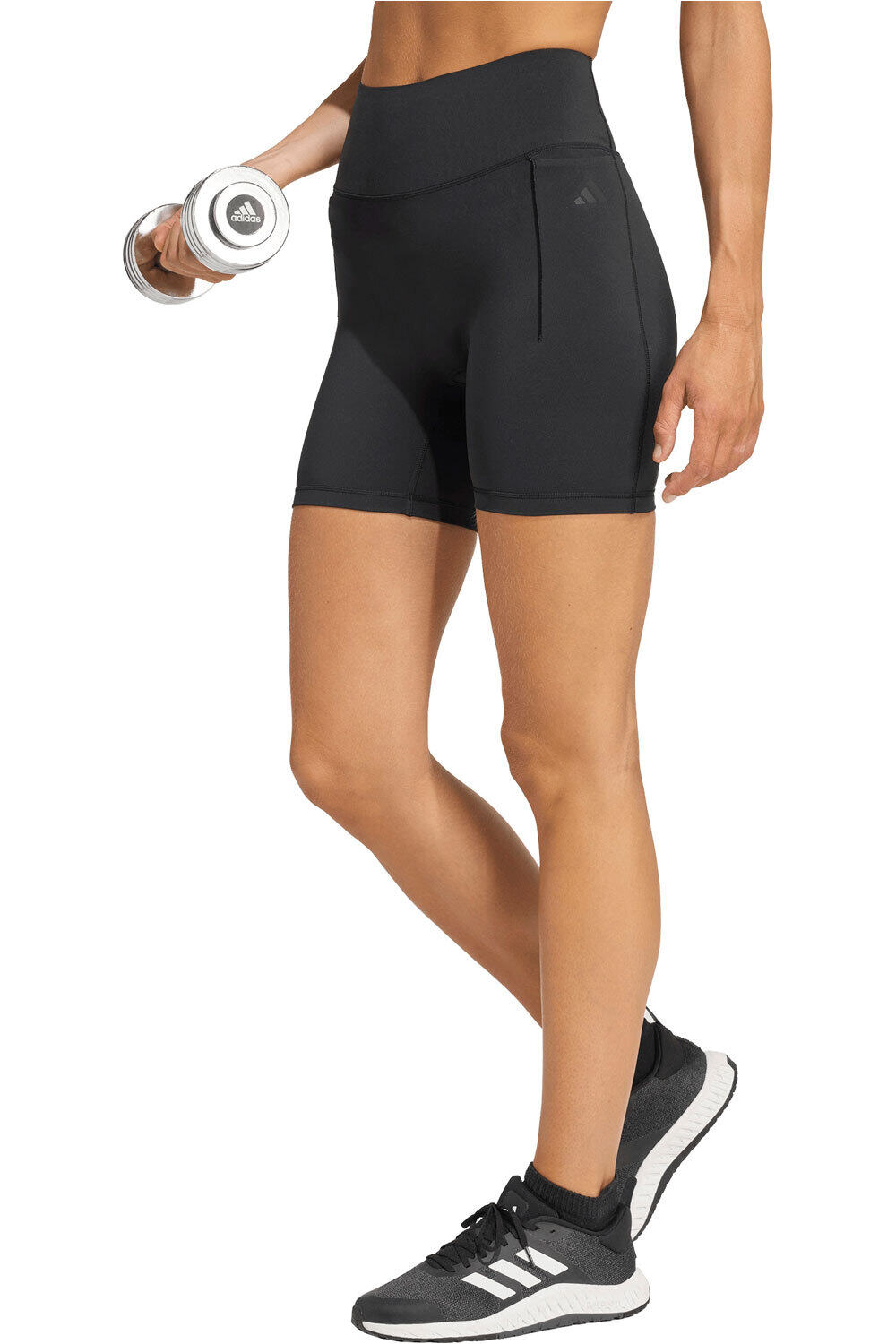 adidas pantalones y mallas cortas fitness mujer OPTIME POWER SHORT vista frontal