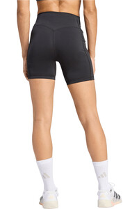 adidas pantalones y mallas cortas fitness mujer OPTIME WORKOUT 3-STRIPES vista trasera