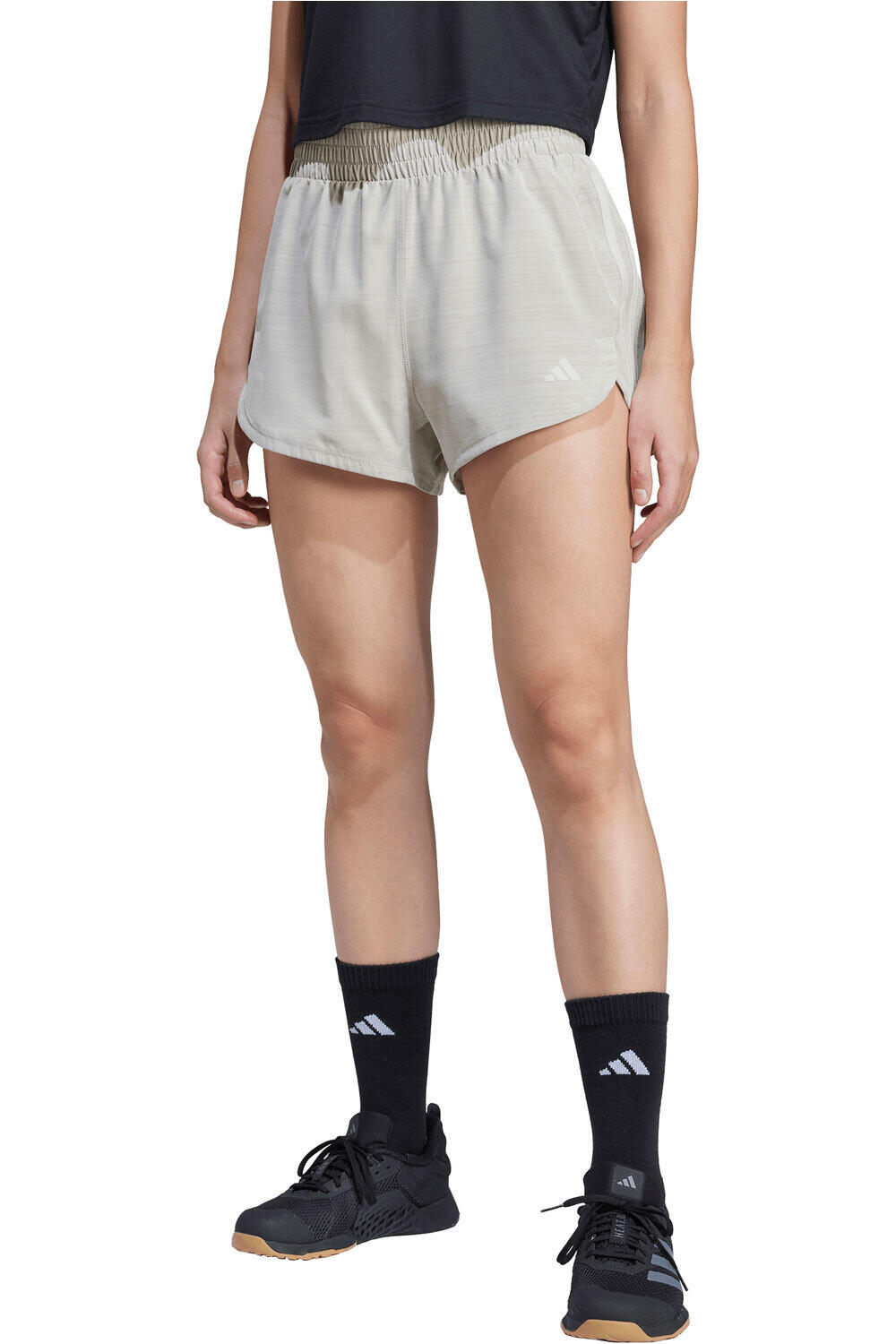 adidas pantalones y mallas cortas fitness mujer PACER TRAINING 3-STRIPES vista frontal