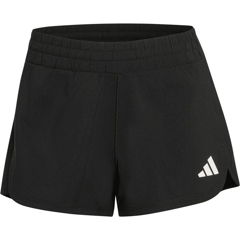 adidas pantalones y mallas cortas fitness mujer SHORTS PACER WORKOUT 3-STRIPES STAY IN PLAY vista frontal