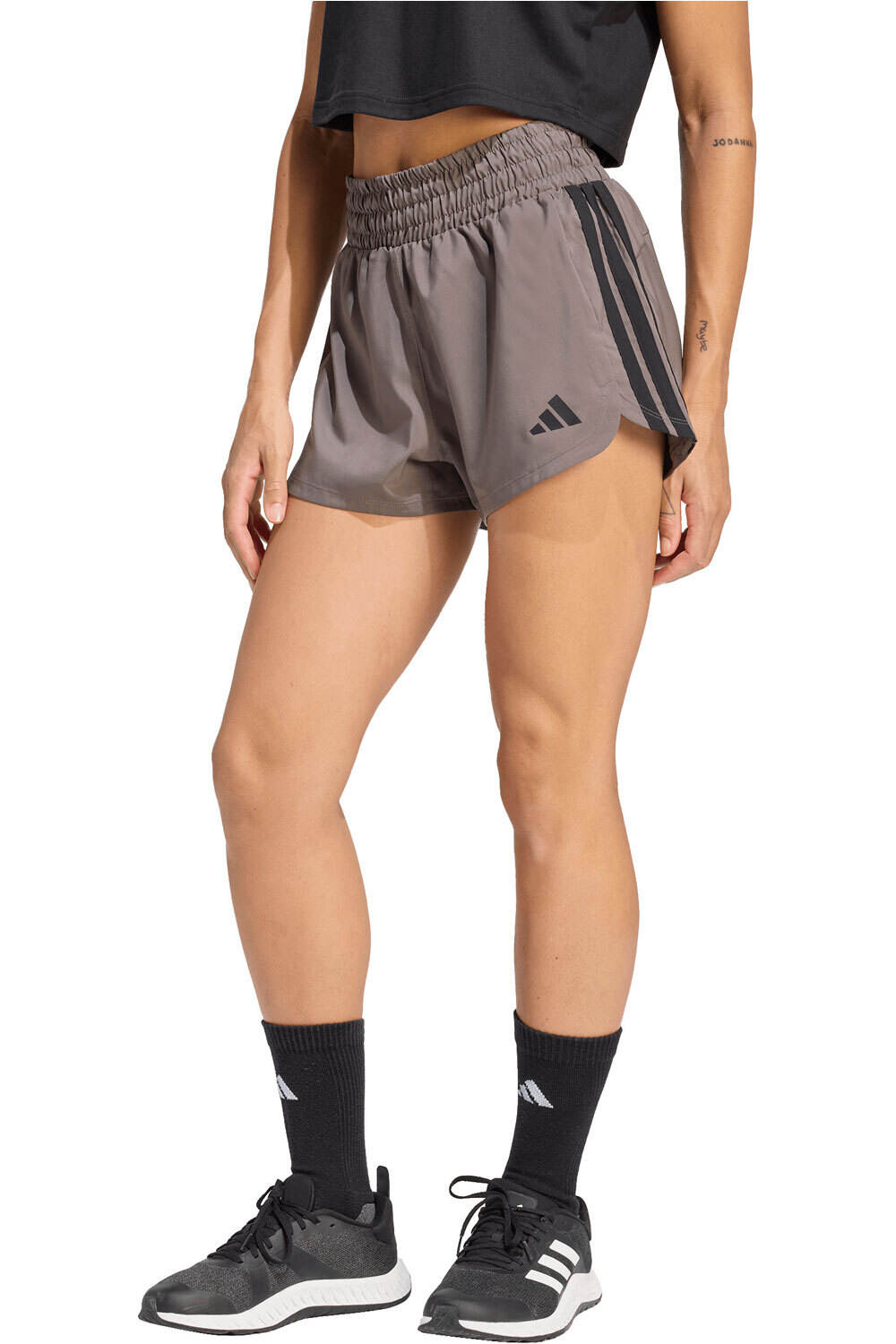 adidas pantalones y mallas cortas fitness mujer TCNICO TALLE ALTO PACER vista frontal