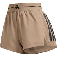 adidas pantalones y mallas cortas fitness mujer TEJIDO HYPERGLAM 3 STRIPES 04