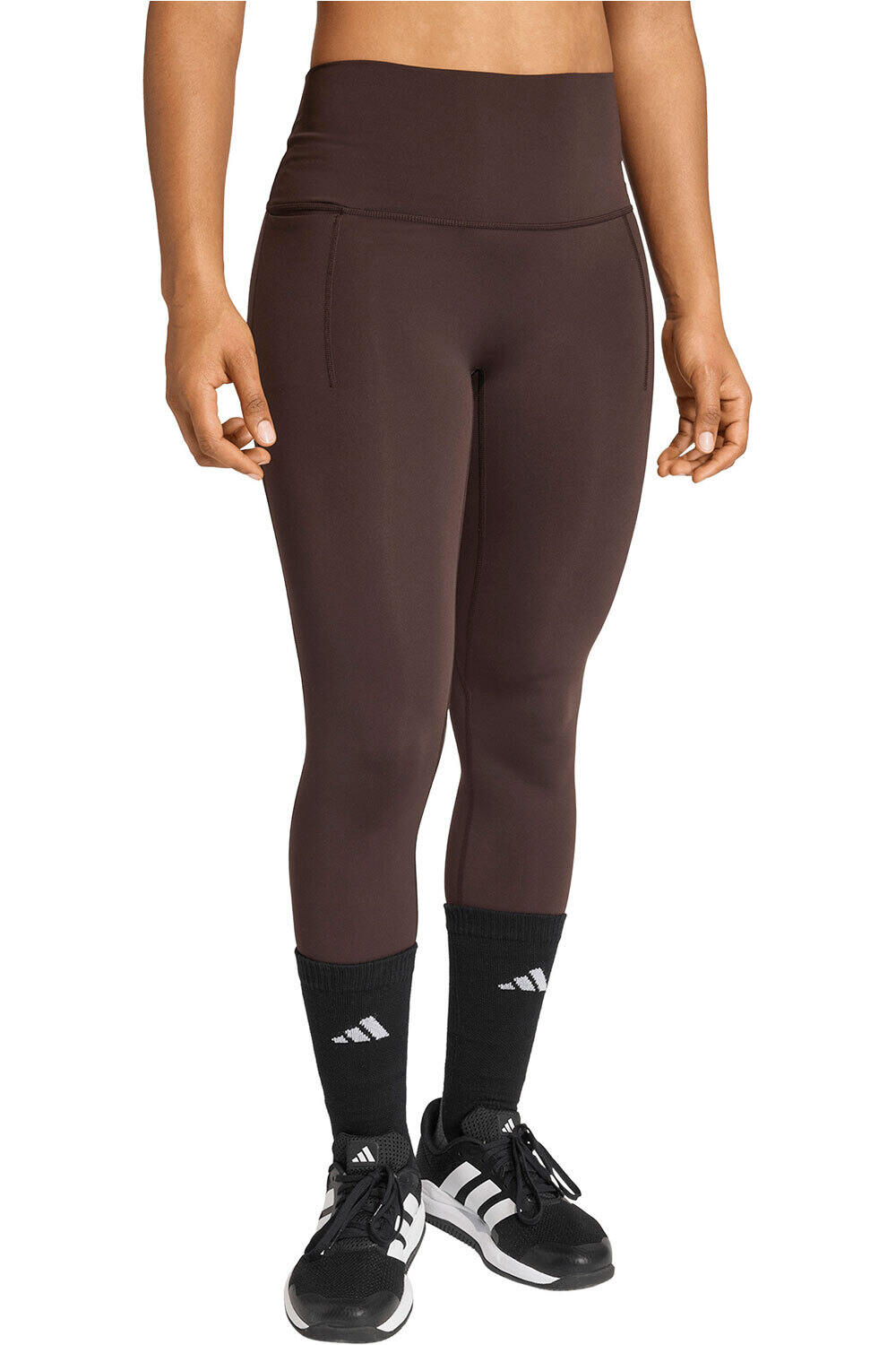 adidas pantalones y mallas largas fitness mujer 7/8 3 STRIPES STUDIO ALL ME vista frontal