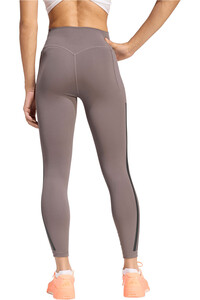 adidas pantalones y mallas largas fitness mujer 7/8 OPTIME 3 STRIPES vista trasera
