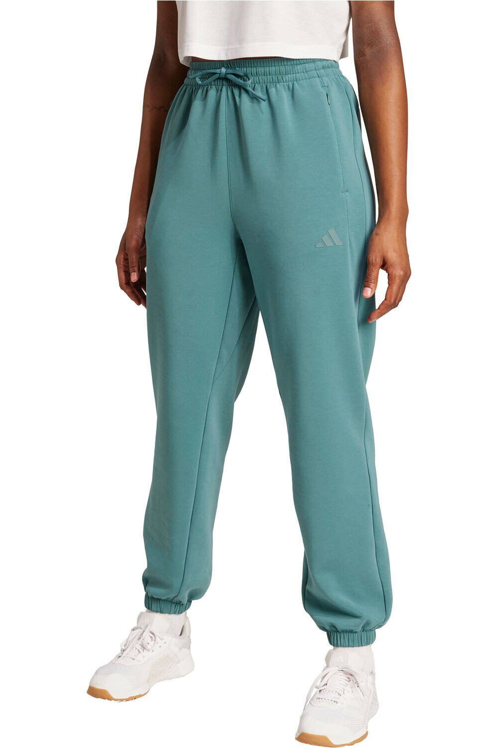 adidas pantalones y mallas largas fitness mujer D4T WARM UP vista frontal