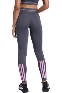 adidas pantalones y mallas largas fitness mujer HYPERGLAM 3 BANDAS vista trasera