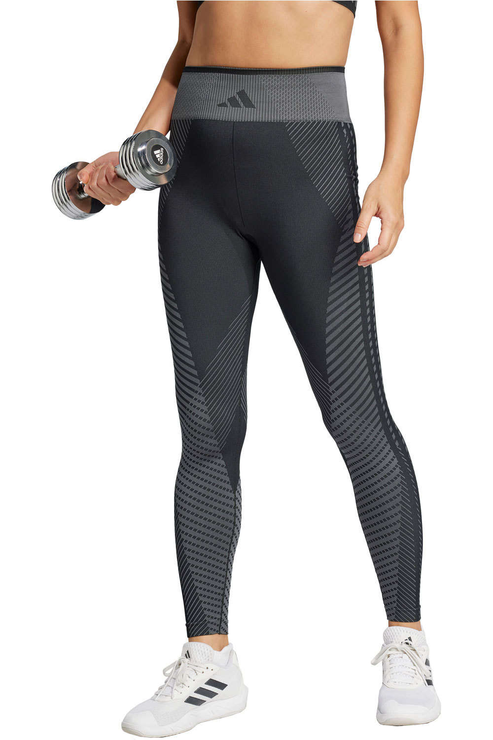 adidas pantalones y mallas largas fitness mujer KNIT 7/8 L vista frontal