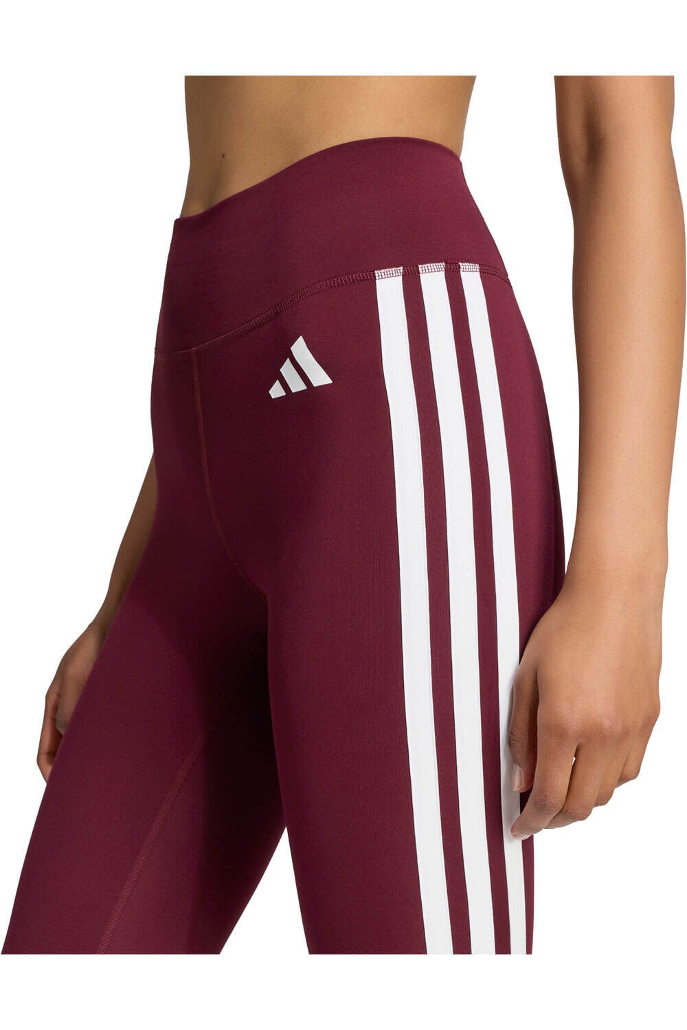 adidas pantalones y mallas largas fitness mujer OPTIME ESSENTIALS 3-STRIPES 7/8 vista detalle