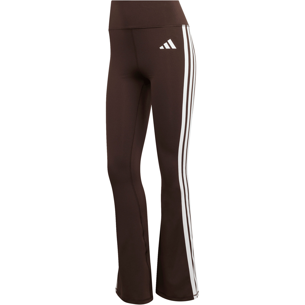 adidas pantalones y mallas largas fitness mujer OPTIME ESSENTIALS 3-STRIPES FLARED 04