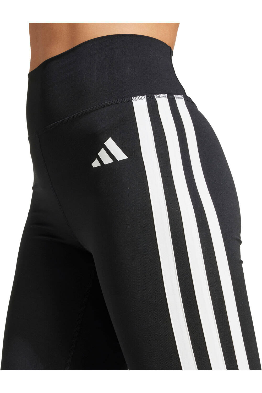 adidas pantalones y mallas largas fitness mujer OPTIME ESSENTIALS 3-STRIPES FLARED vista detalle