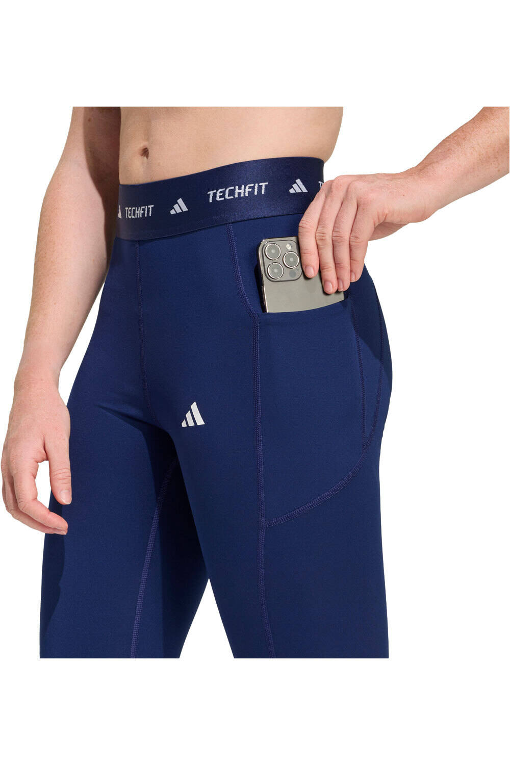 adidas pantalones y mallas largas fitness mujer TECHFIT STASH POCKET vista detalle