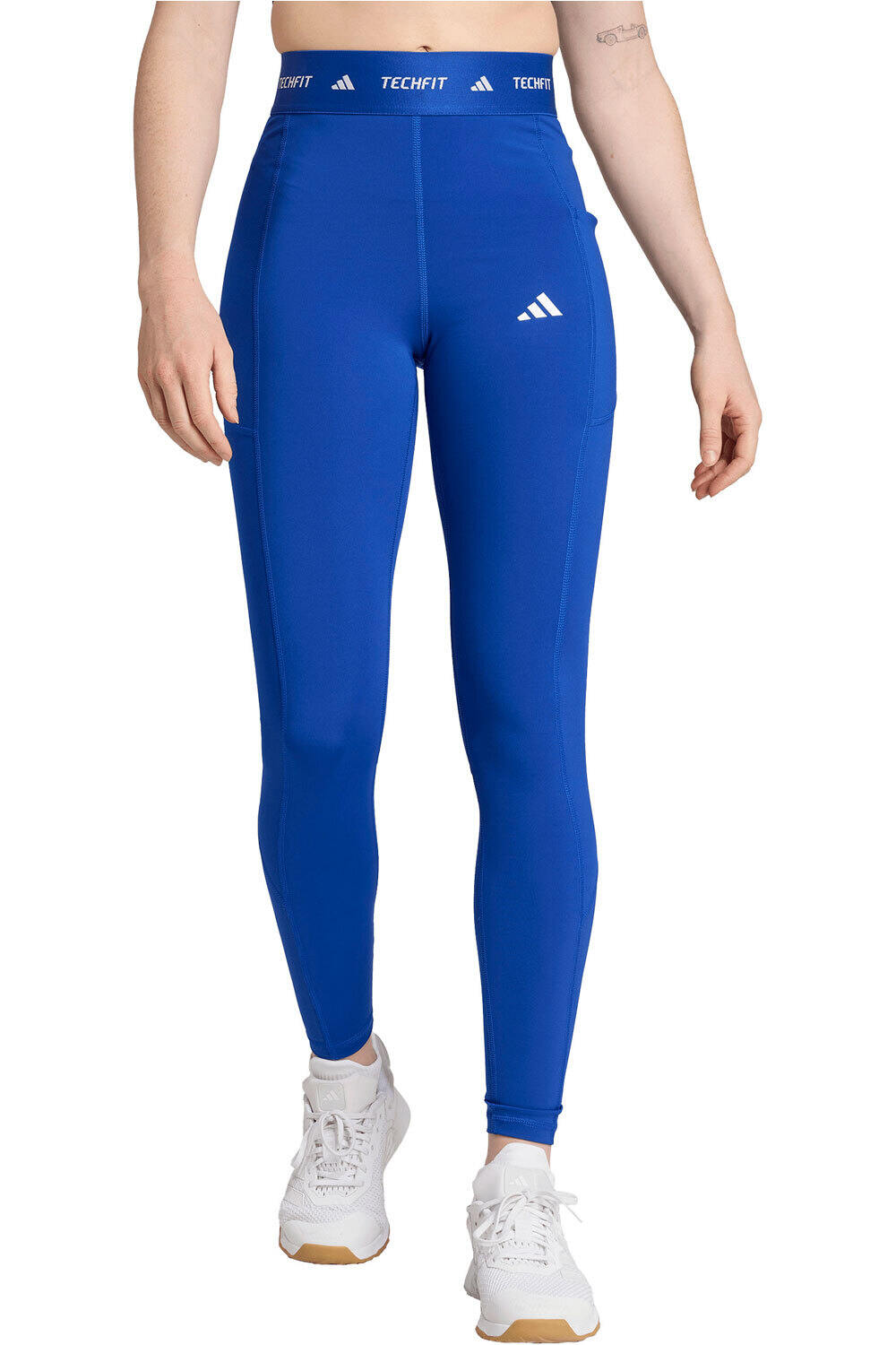 adidas pantalones y mallas largas fitness mujer TECHFIT STASH POCKET vista frontal
