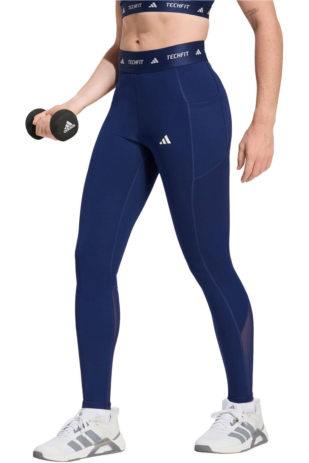 adidas pantalones y mallas largas fitness mujer TECHFIT STASH POCKET vista frontal