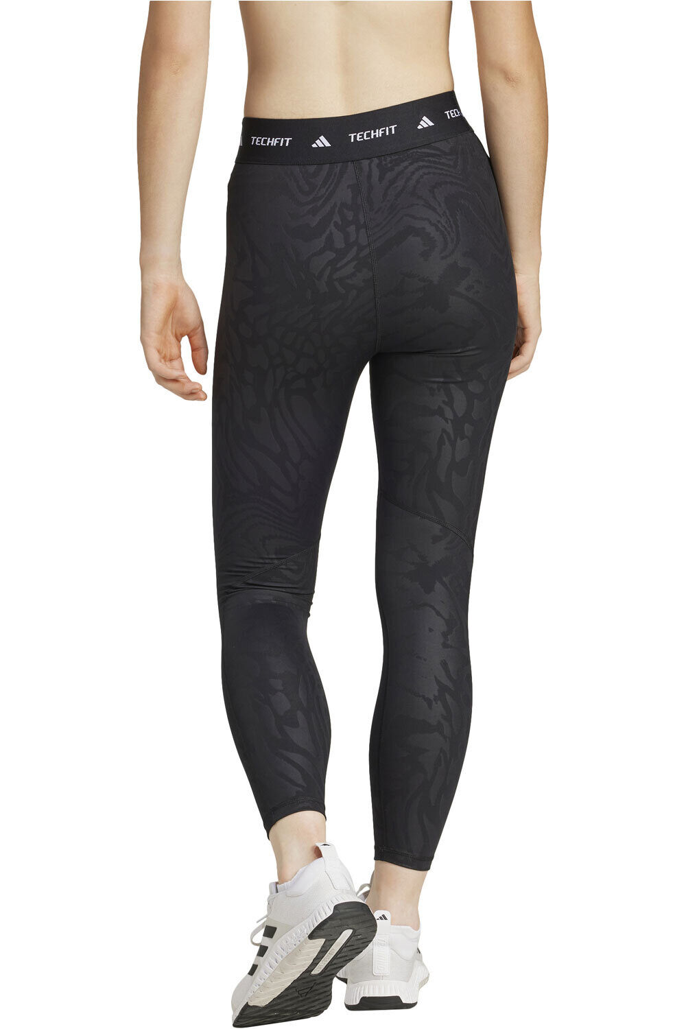 adidas pantalones y mallas largas fitness mujer TF PRINT 7/8 L vista trasera
