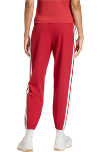 adidas pantalones y mallas largas fitness mujer TRAIN ESSENTIALS WOVEN 3 BANDAS vista trasera