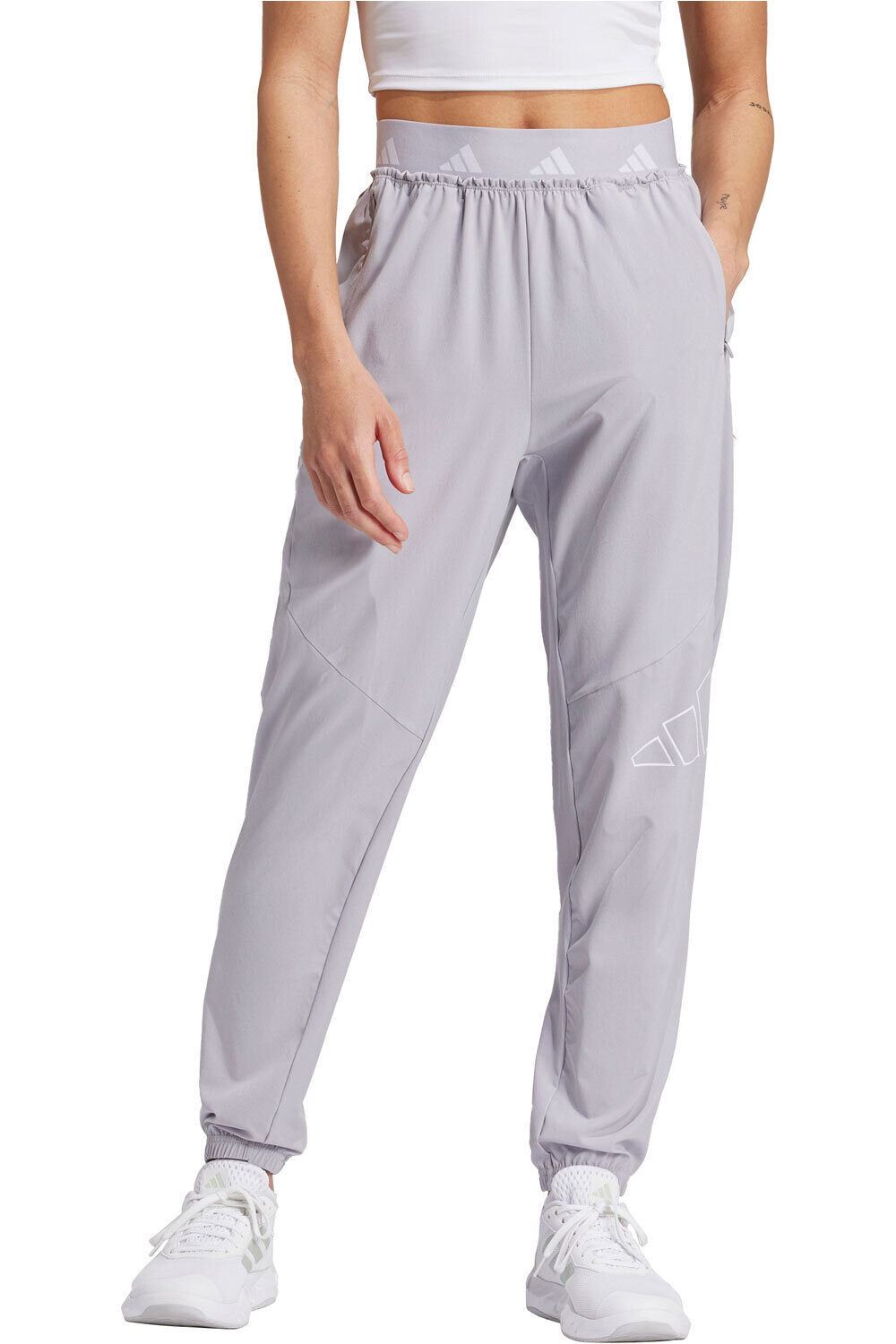 adidas pantalones y mallas largas fitness mujer WVN PANT vista frontal