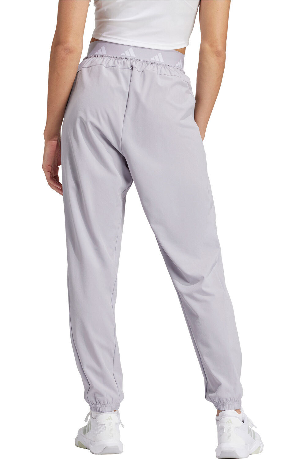 adidas pantalones y mallas largas fitness mujer WVN PANT vista trasera