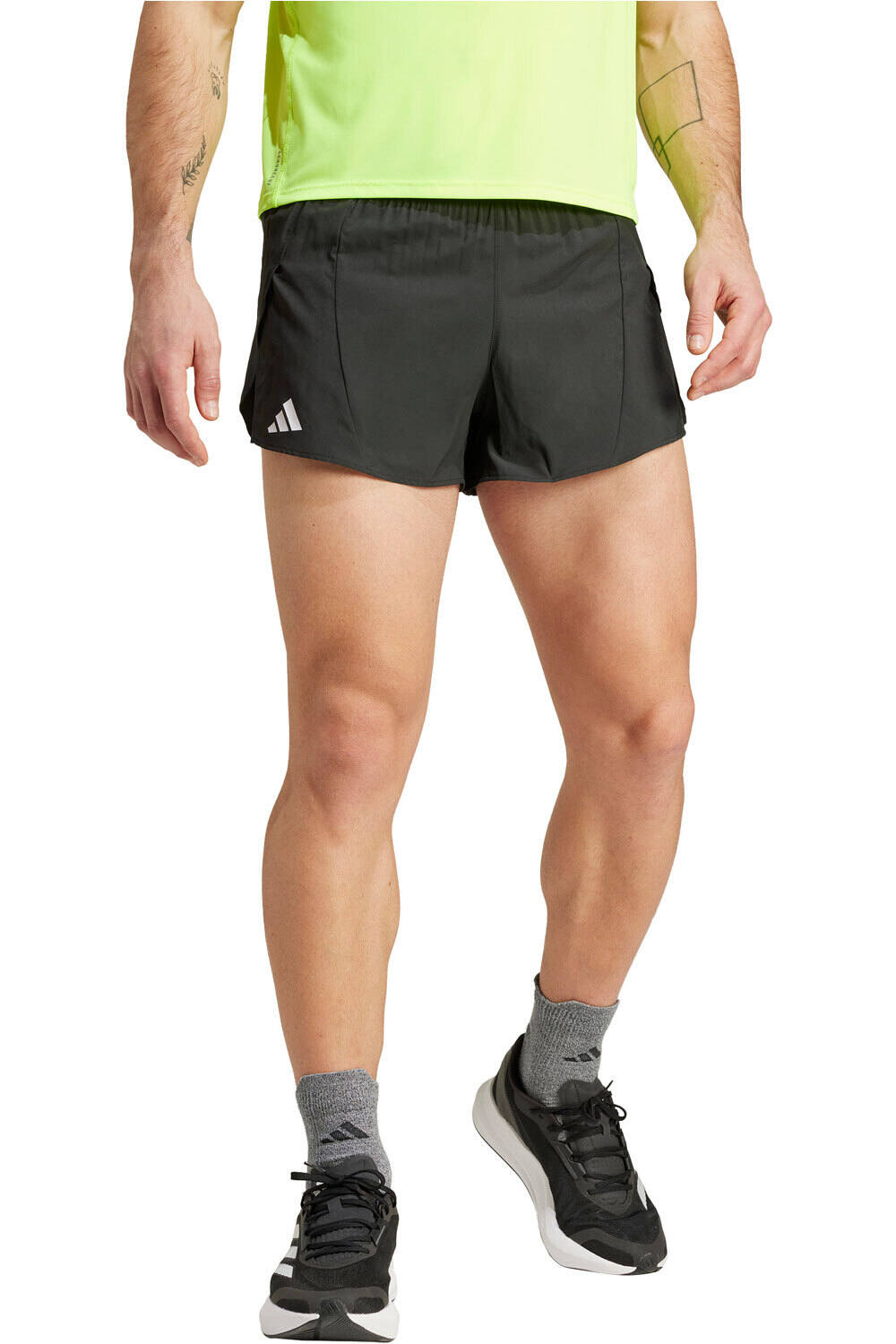 adidas pantaloneta técnica hombre ADIZERO E SPLIT vista frontal