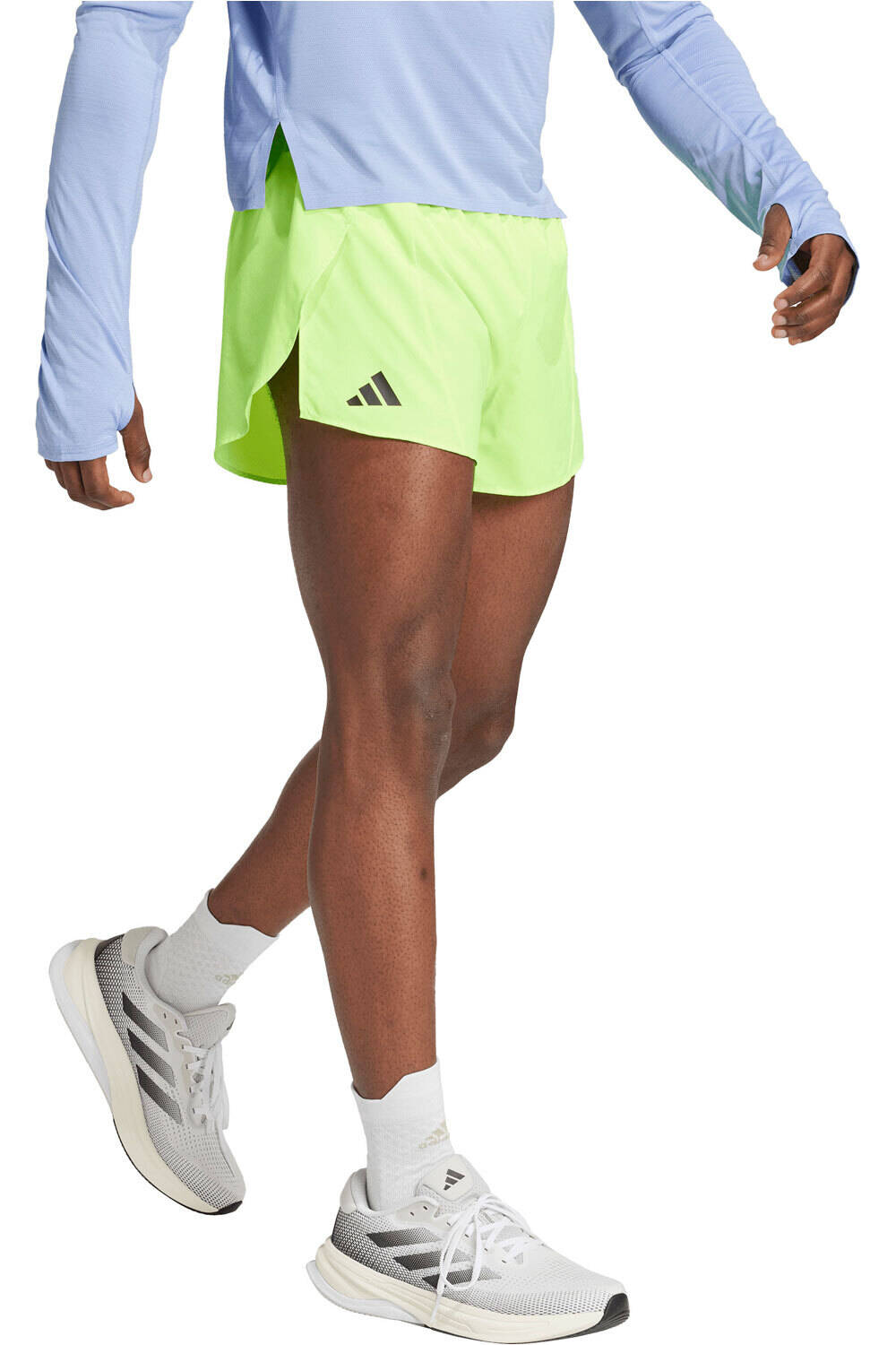 adidas pantaloneta técnica hombre ADIZERO E SPLIT vista frontal