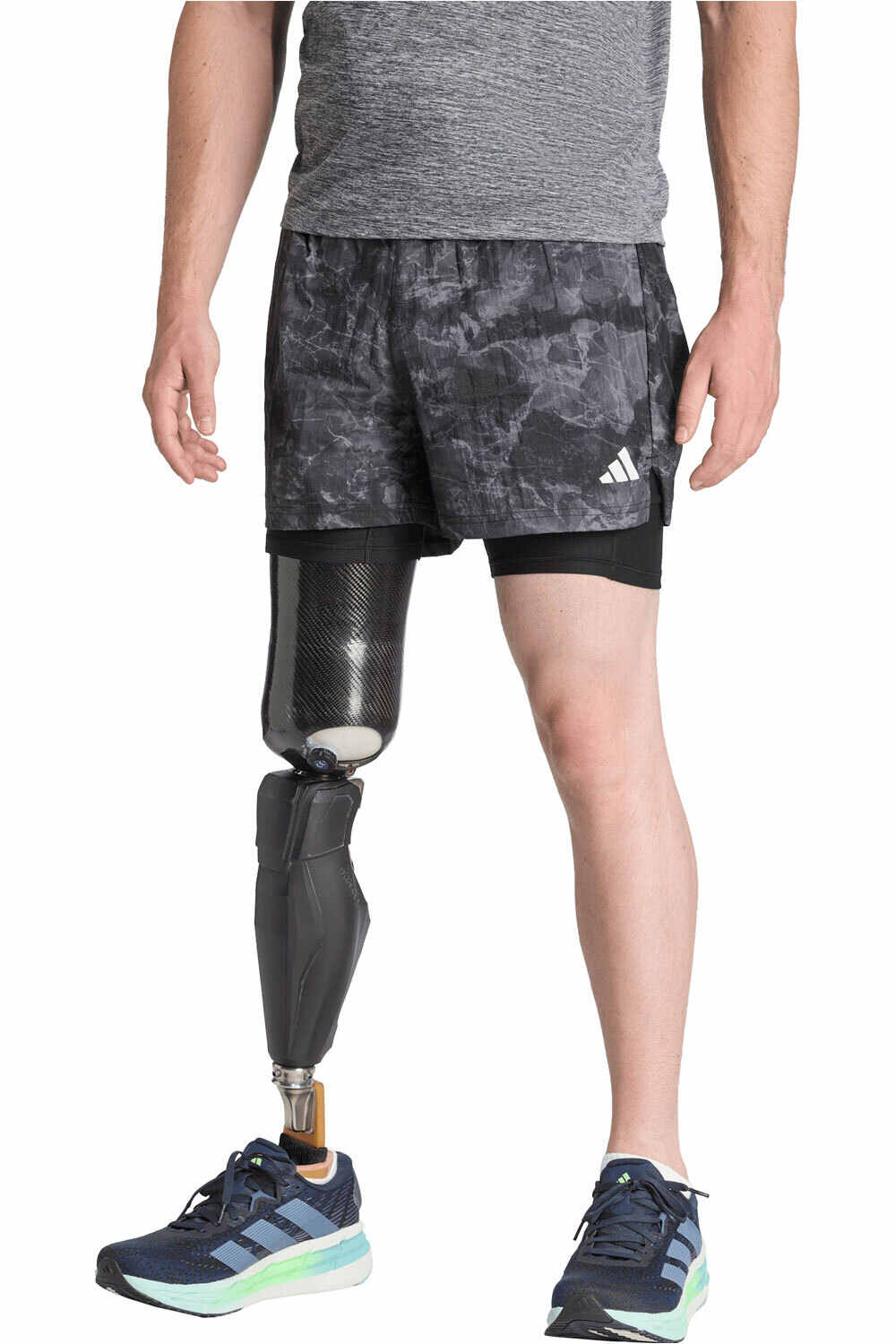 adidas pantaloneta técnica hombre OWN THE RUN SPRAY DYE vista frontal