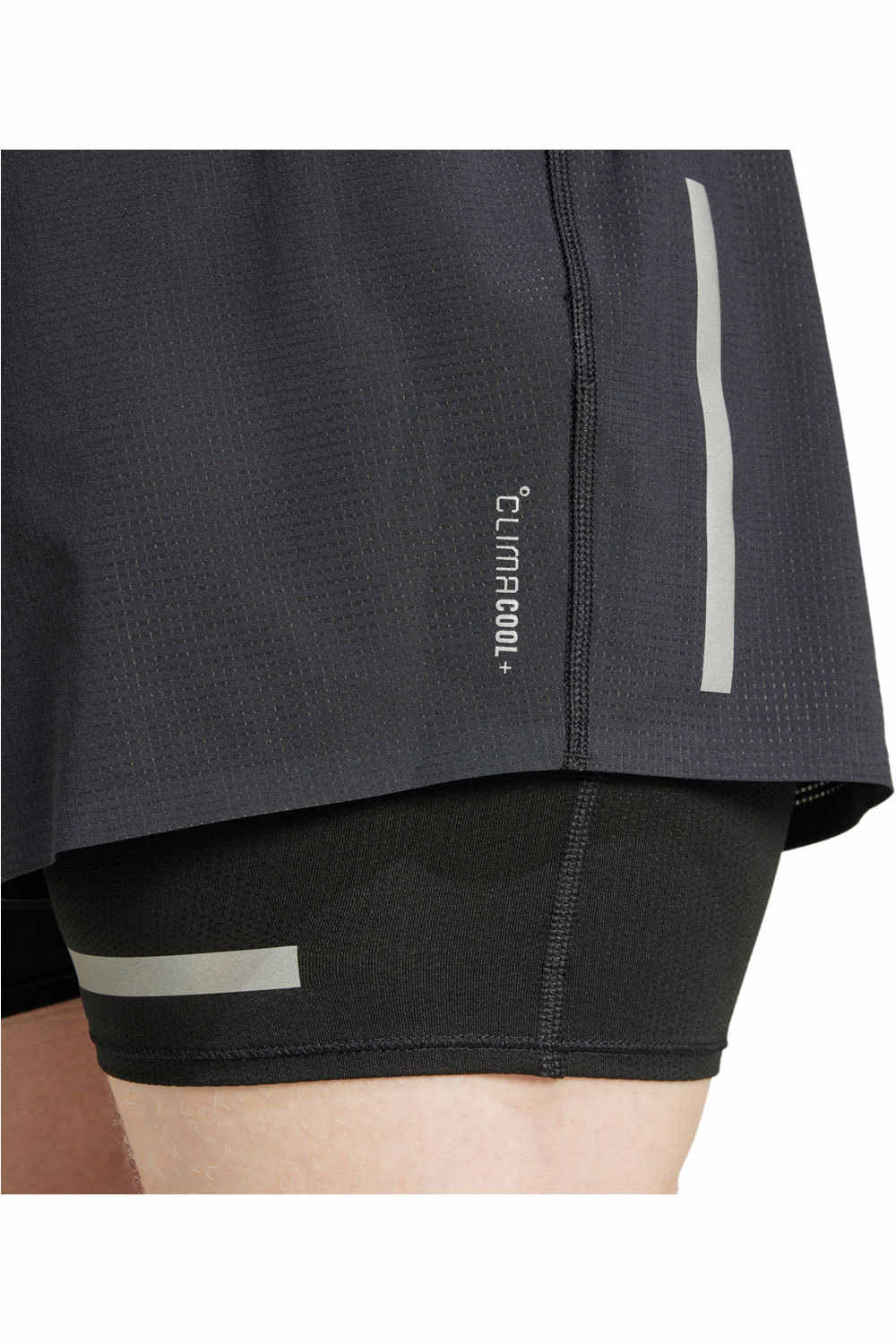 adidas pantaloneta técnica hombre Ultimate Running Reflective 2-in-1 vista detalle