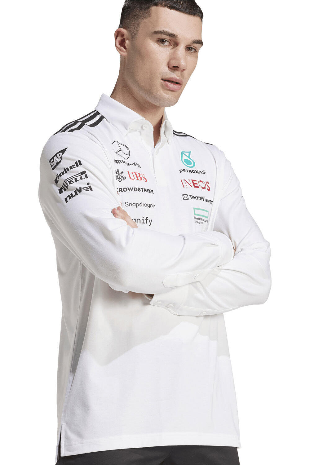 adidas polo manga corta hombre MERCEDES AMG PETRONAS F1 TEAM vista detalle