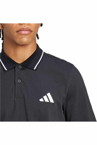 adidas polo manga larga hombre ESSENTIALS SMALL LOGO PIQUE vista detalle