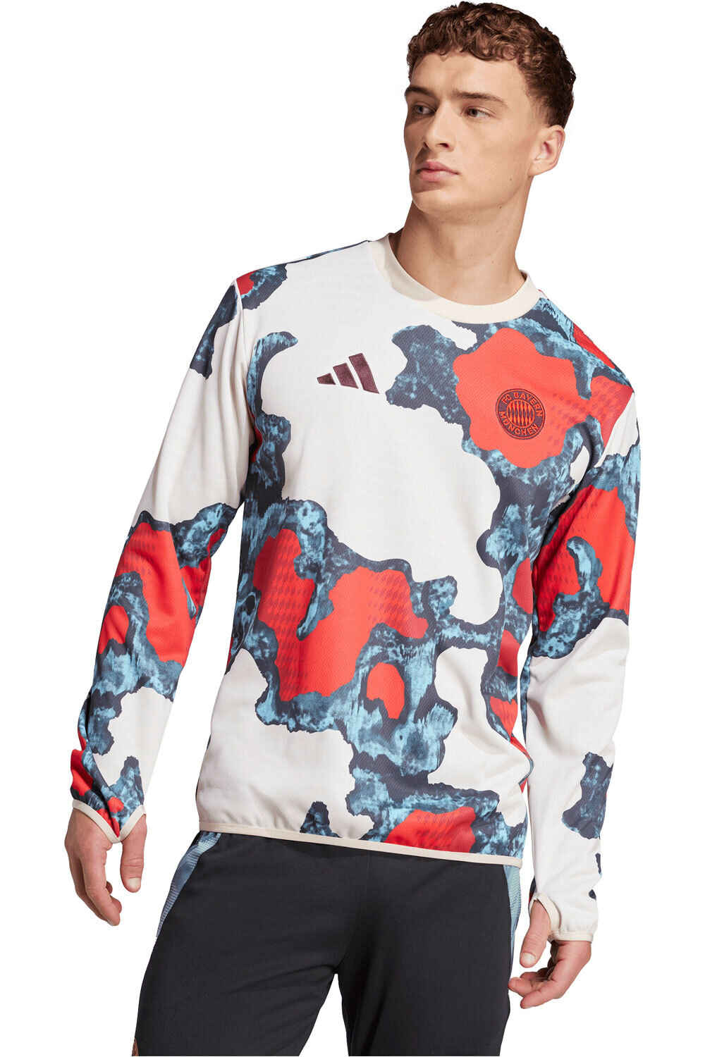 adidas sudadera entrenamiento fútbol B.MUNICH 25 PRE WTP vista frontal