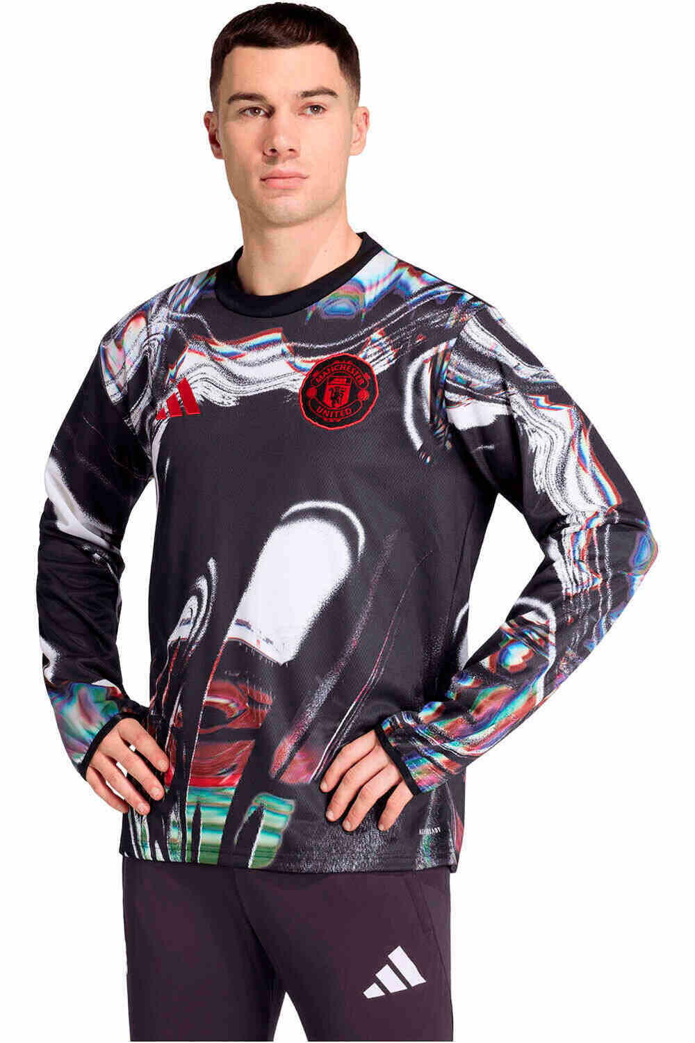 adidas sudadera entrenamiento fútbol CALENTAMIENTO MANCHESTER U 25/26 vista frontal