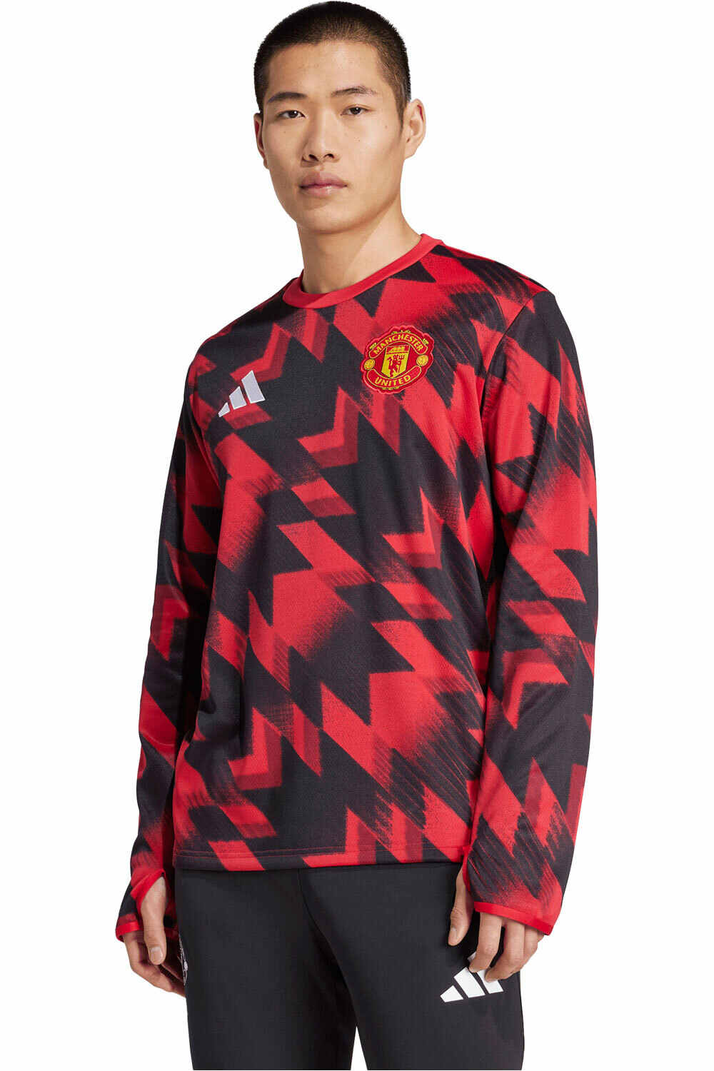 adidas sudadera entrenamiento fútbol CALENTAMIENTO MANCHESTER U 25/26 vista frontal