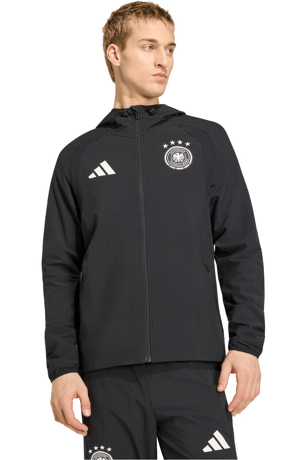 adidas sudadera entrenamiento fútbol CORTAVIENTOS ALEMANIA TIRO TRAVEL vista frontal