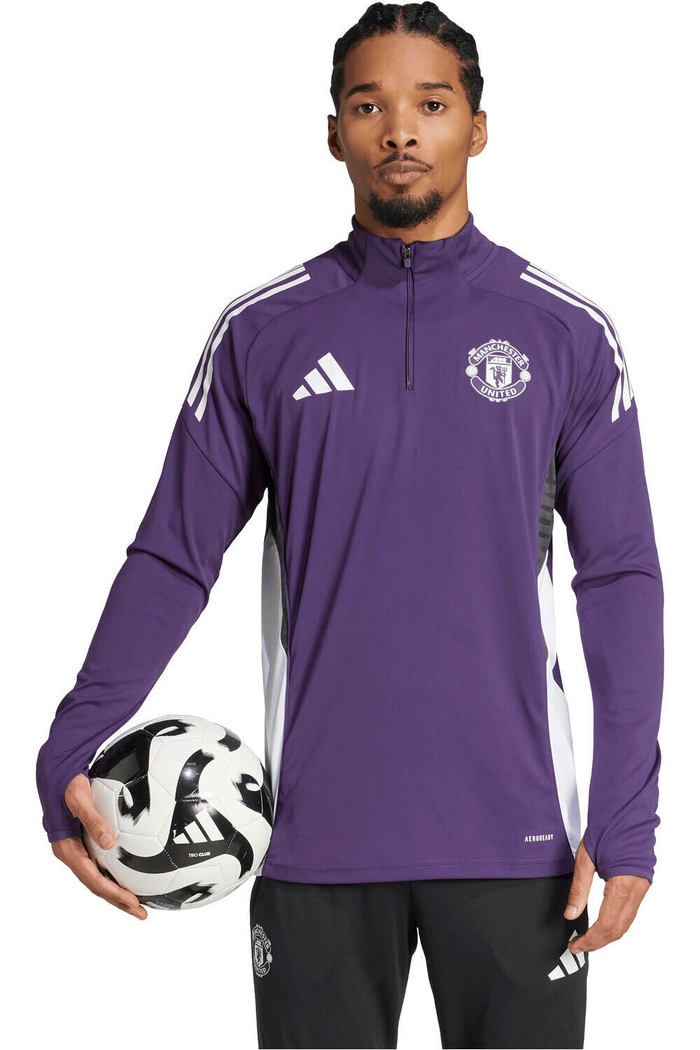 adidas sudadera entrenamiento fútbol ENTRENAMIENTO MANCHESTER U TIRO 25 vista frontal