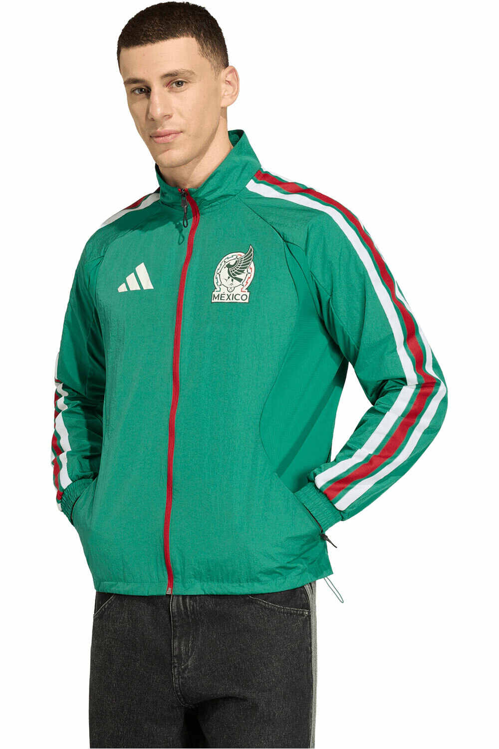 adidas sudadera entrenamiento fútbol HIMNO PRIMERA EQUIPACION MEXICO vista frontal