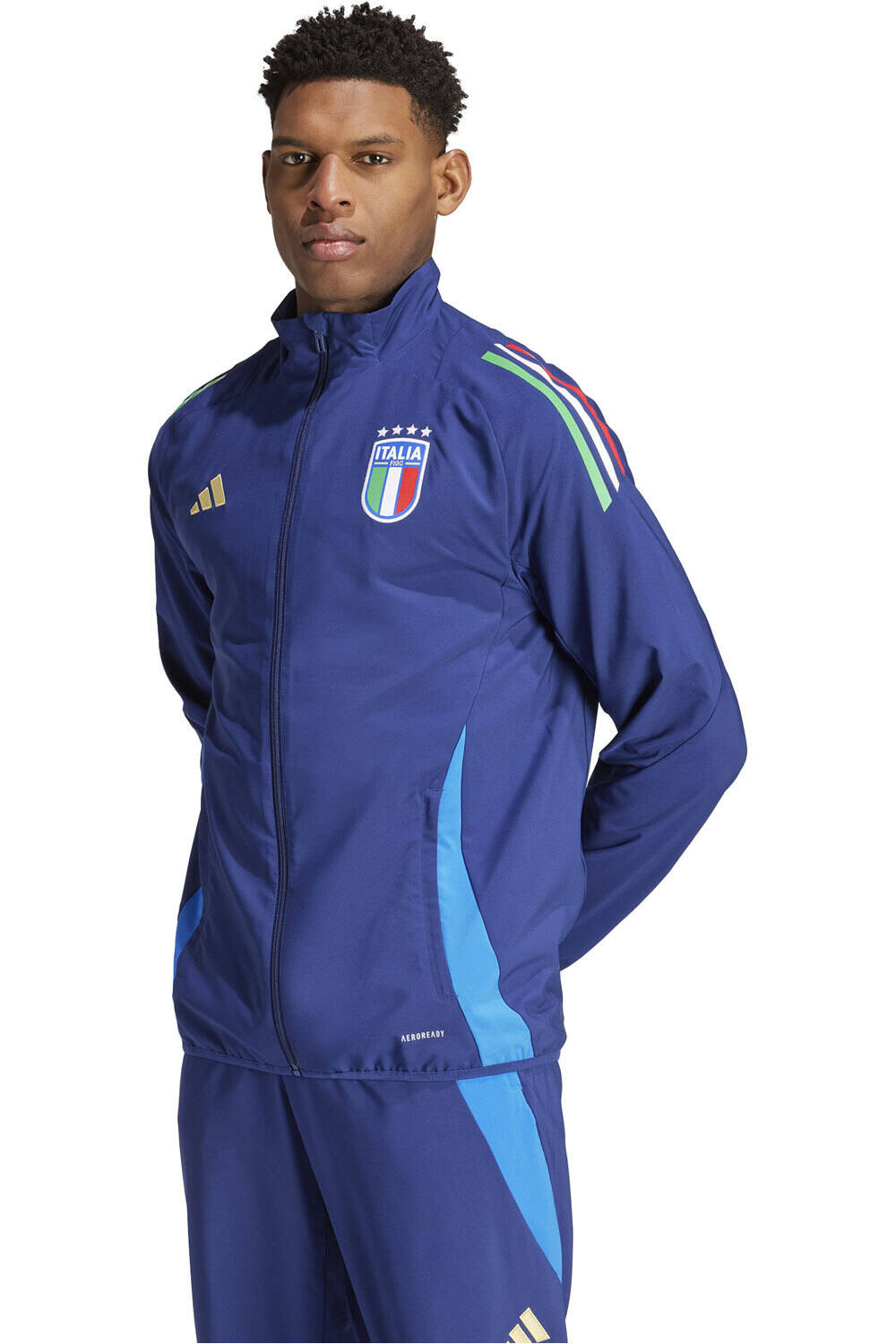 adidas sudadera entrenamiento fútbol ITALIA 25 PRE JKT vista frontal
