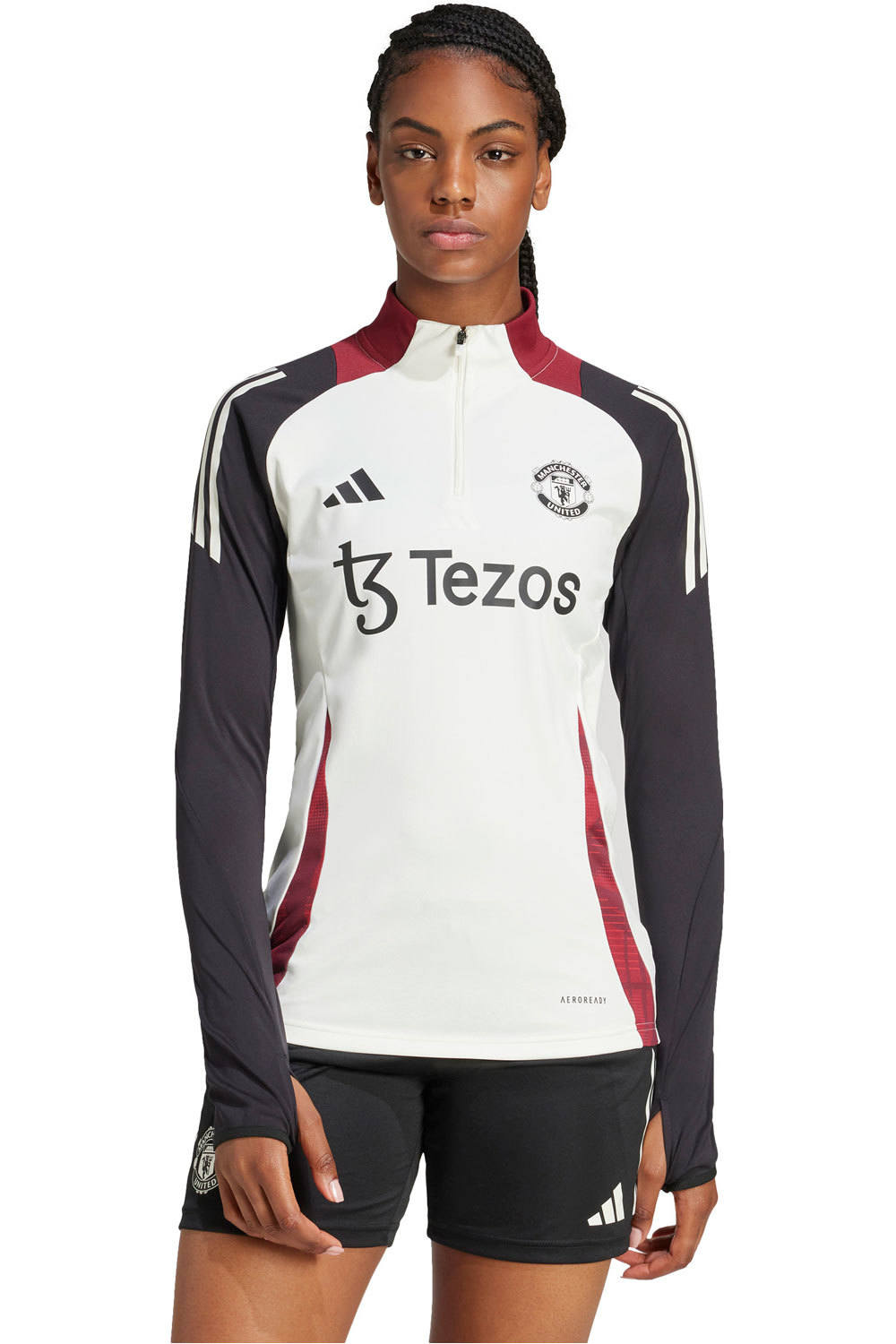 adidas sudadera entrenamiento fútbol M.UNITED 25 TR TOPW vista frontal