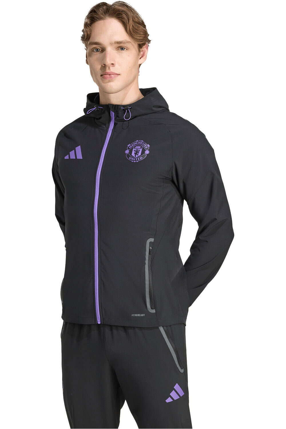 adidas sudadera entrenamiento fútbol M.UNITED 26 C VT J vista frontal