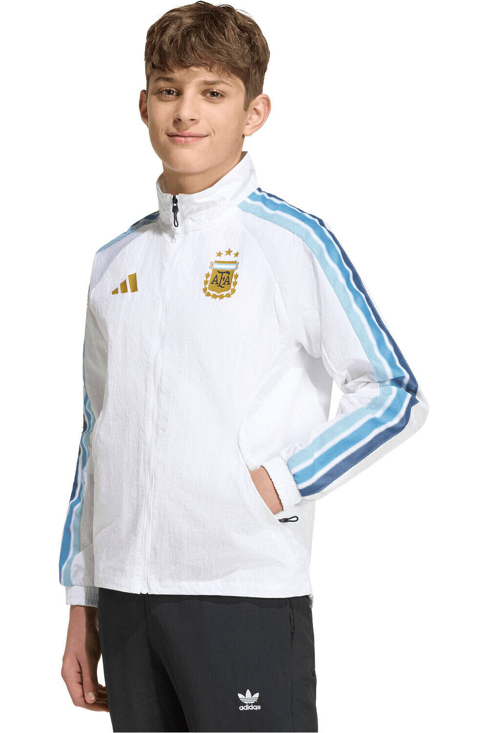 adidas sudadera entrenamiento fútbol niño ARGENTINA 26 H AN JK Y vista frontal