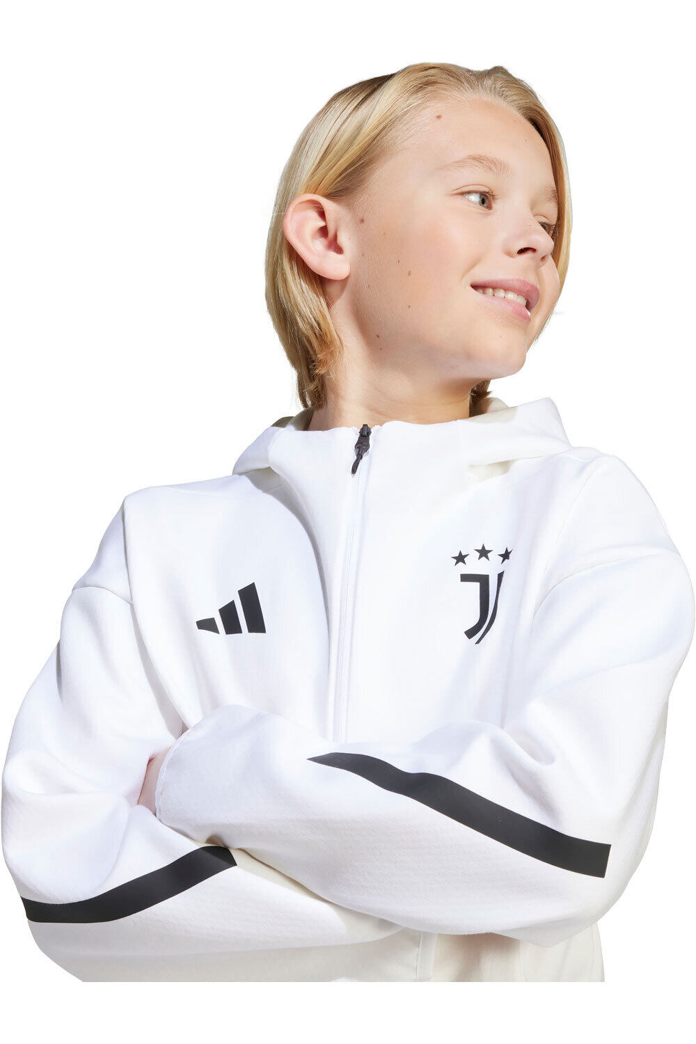 adidas sudadera entrenamiento fútbol niño HIMNO JUVENTUS ADIDAS Z.N.E. vista detalle