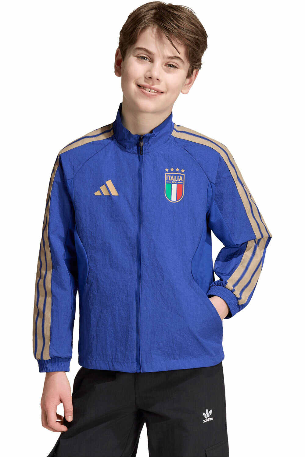 adidas sudadera entrenamiento fútbol niño ITALIA 26 H AN JK Y vista frontal