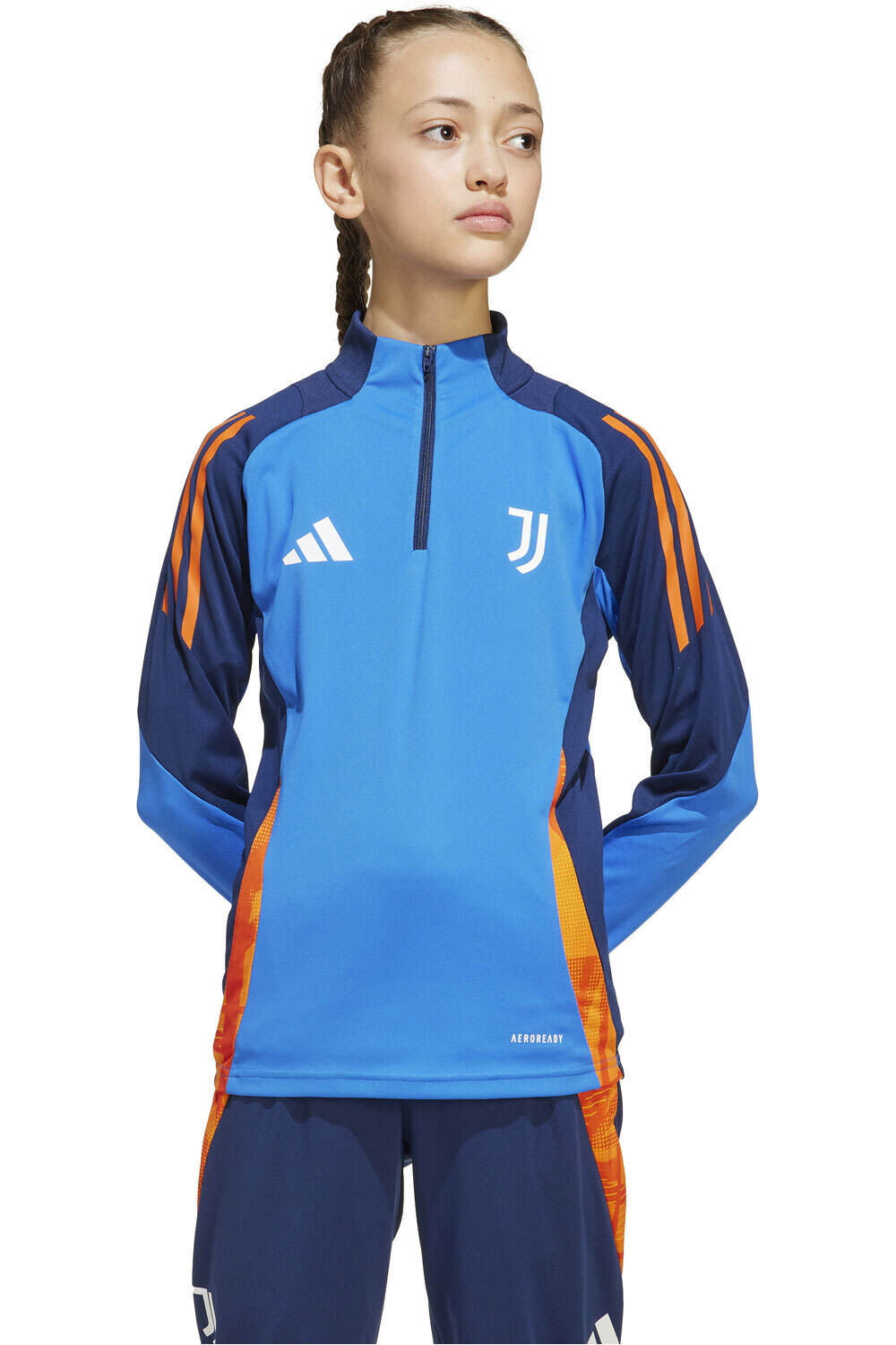 adidas sudadera entrenamiento fútbol niño JUVENTUS 25 TR TOPY vista frontal