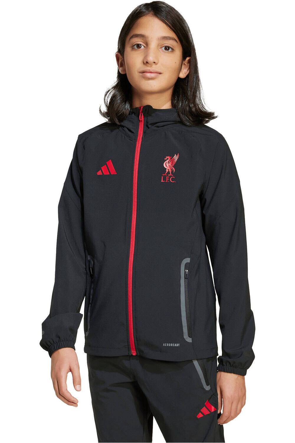 adidas sudadera entrenamiento fútbol niño LIVERPOOL FC TIRO 26 COMPETITION VIS TECH TRAVEL vista frontal