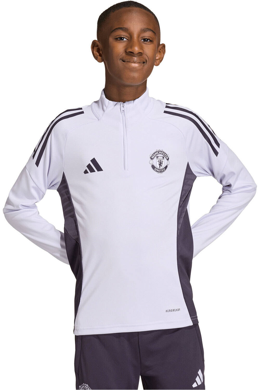 adidas sudadera entrenamiento fútbol niño MANCHESTER U TIRO 25 COMPET vista frontal