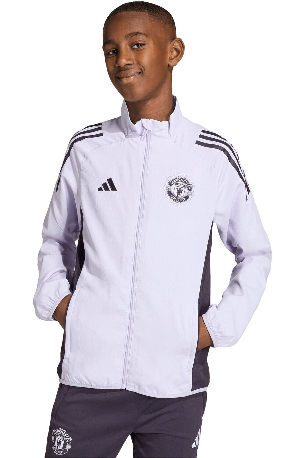 adidas sudadera entrenamiento fútbol niño MANCHESTER UNITED TIRO 25 COMPETITION vista frontal