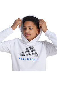 adidas sudadera entrenamiento fútbol niño REAL MADRID KIDS vista trasera